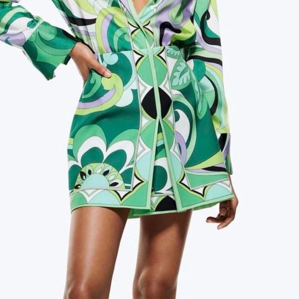 ZARA PRINTED MINI SKIRT